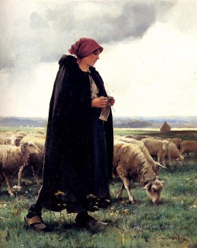 羊飼いと群れの農場生活 リアリズム ジュリアン・デュプレ Oil Paintings